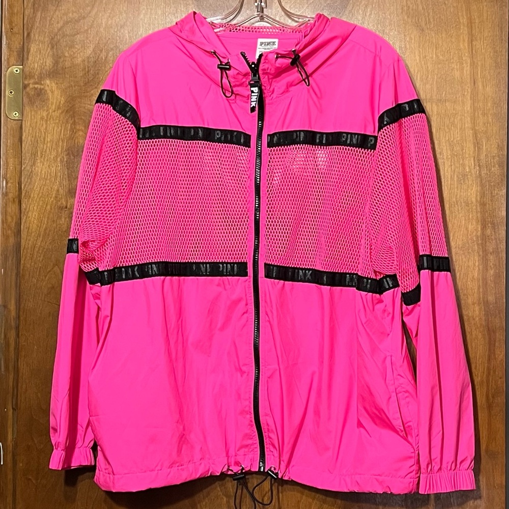 Victoria’s Secret, Pink, mesh windbreaker, size M/L